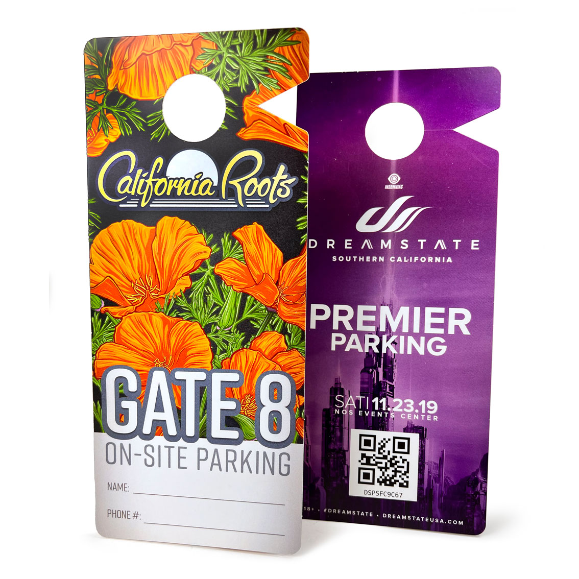 Hanging Paper Parking Passes