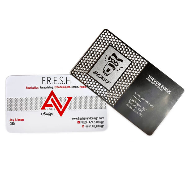 Business card grater