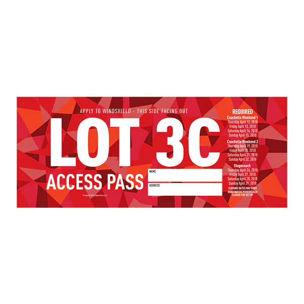Custom Dashboard Parking Passes