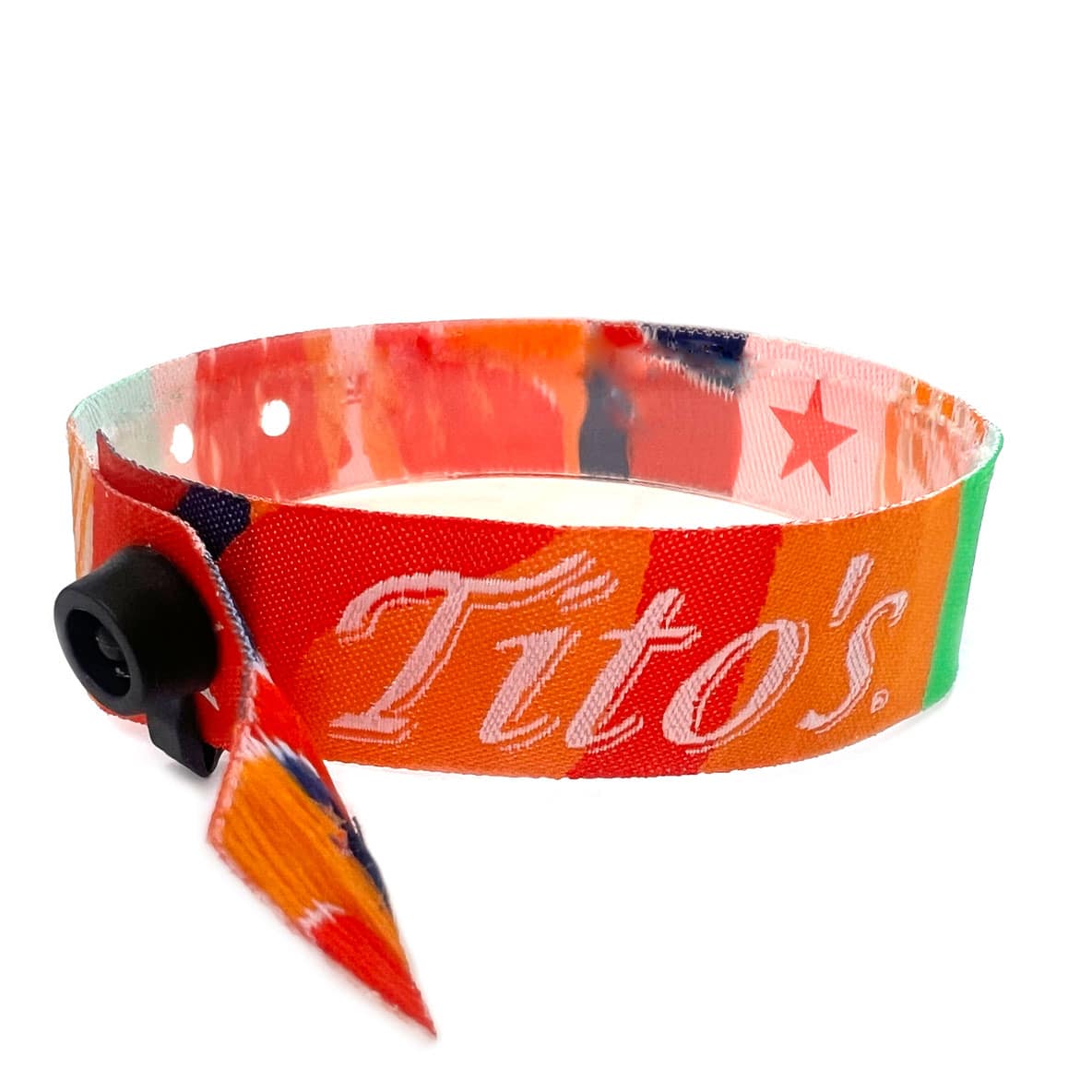 Custom Woven Cloth Snap Clip Wristbands