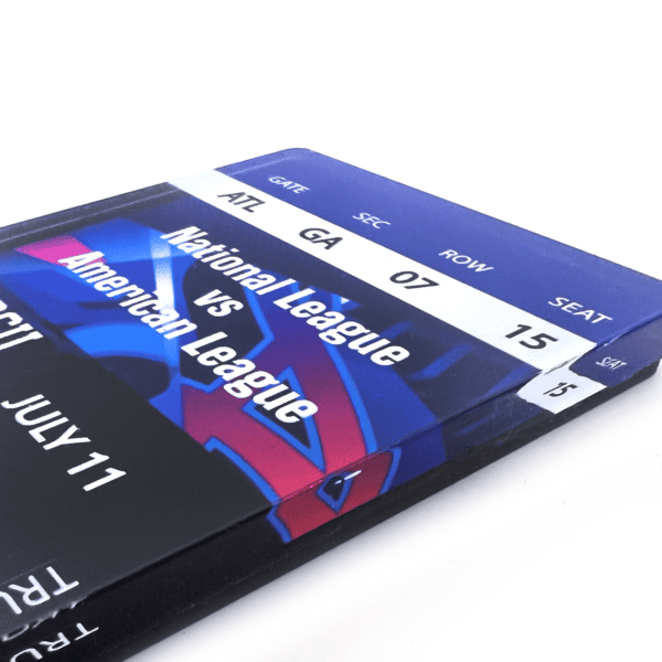 Acrylic Commemorative Ticket Close Up