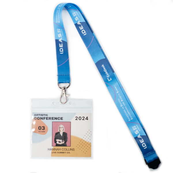 custom tradeshow lanyard with badge holder