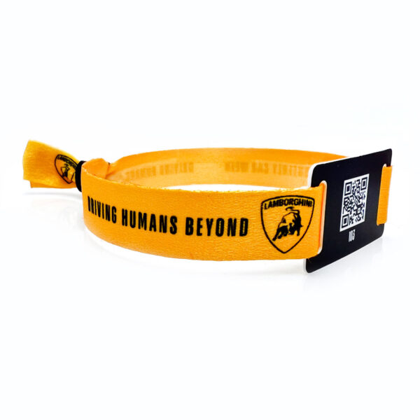 custom cloth wristband with QR code and RFID Tag