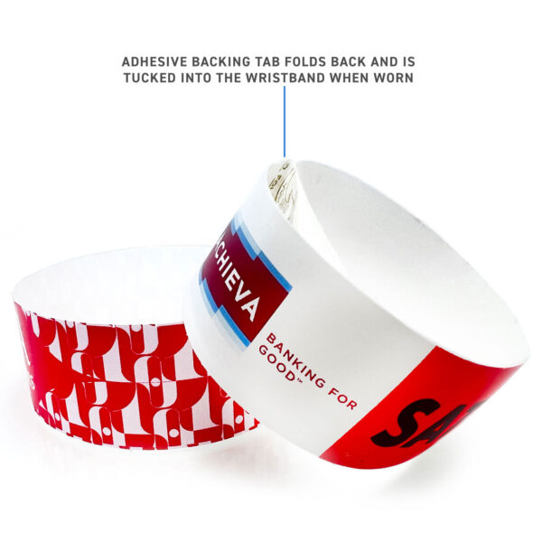 folding tab tyvek wristband