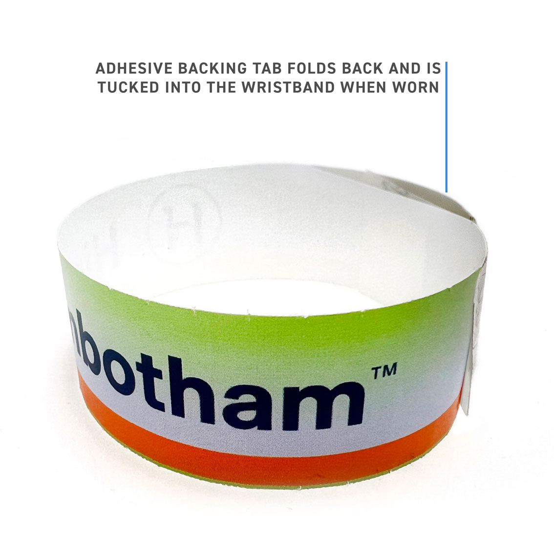 Custom Tab Free Eco-Friendly Tyvek Paper Wristbands