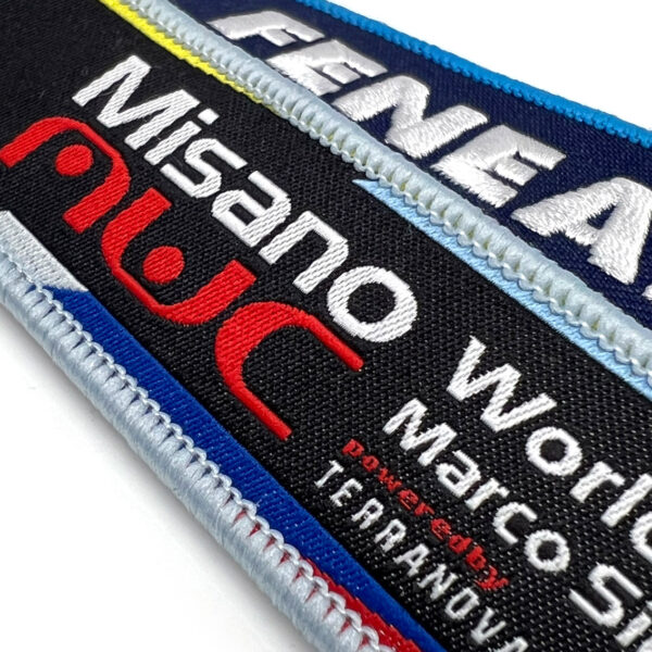 woven key tags