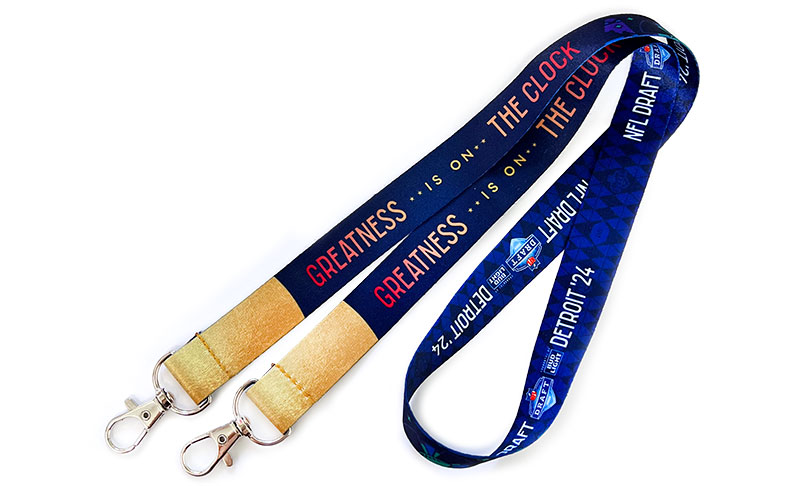 full-color trade show lanyard with 3×4 badge holder