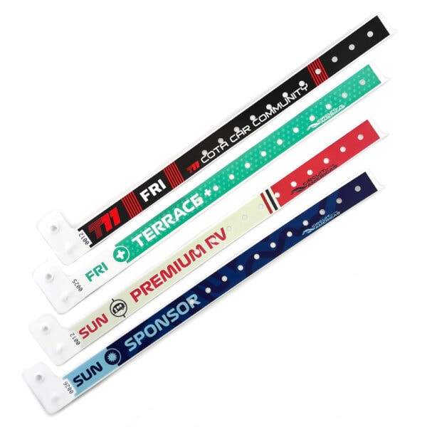 full color snap clip wristbands
