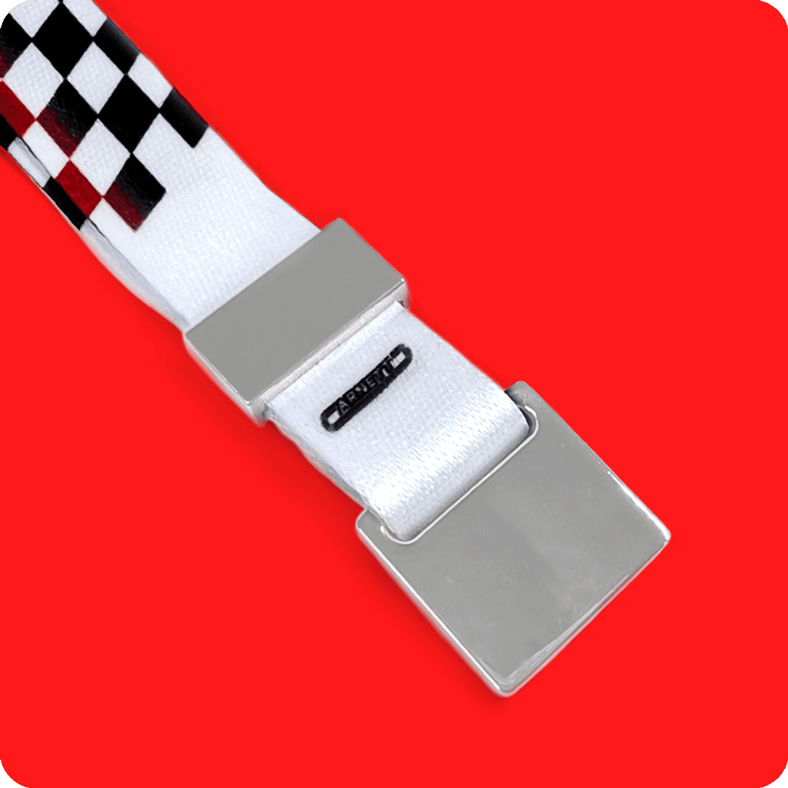 Metal clip hardware for racing lanyards