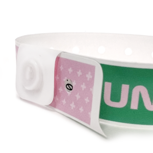 PlasticSnapLock L-shaped plastic wristband with snap lock