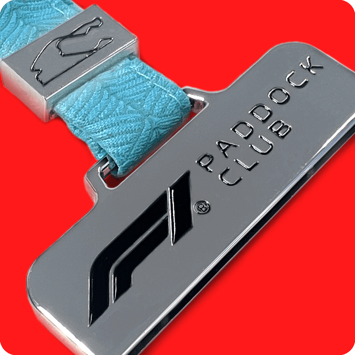 Metal clamp attached to event badge