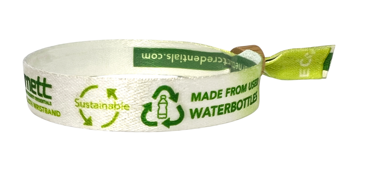 Eco friendly cloth wristband made from recycled materials