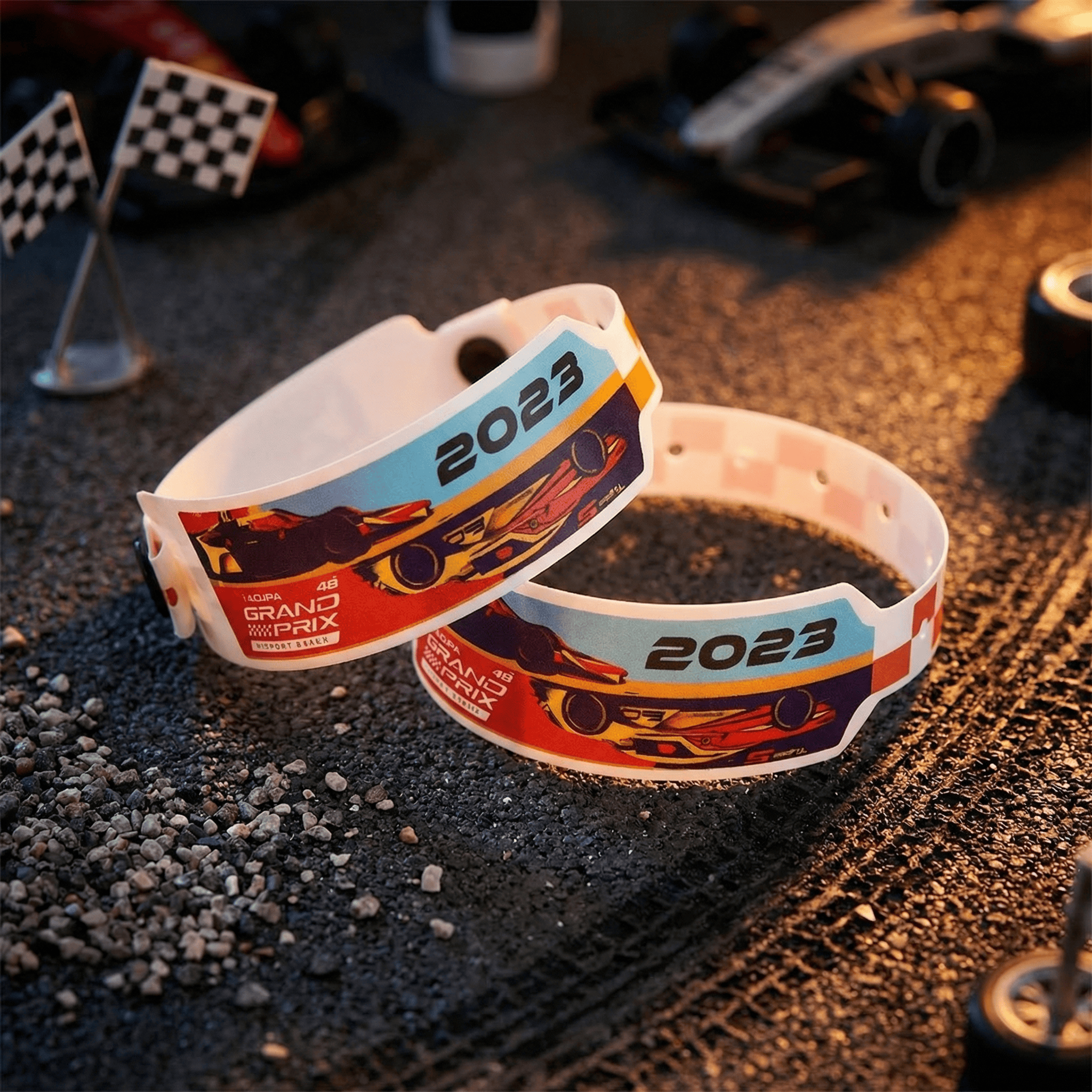 RFID and cloth wristbands for motorsport events