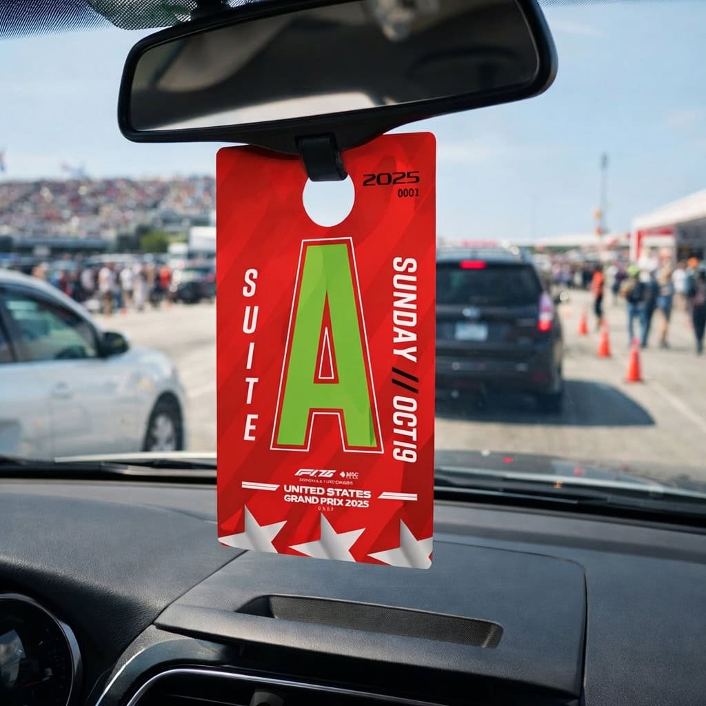 Laminated garage passes for motorsport paddock and restricted zones